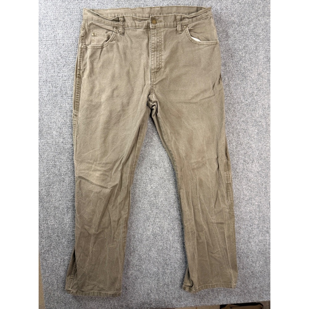 Dickies Carpenter Pants Mens 34x30 Green Cotton Spandex Workwear Utility Faded